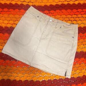 Gloria Vanderbilt Women's Tan and Cream Skirt